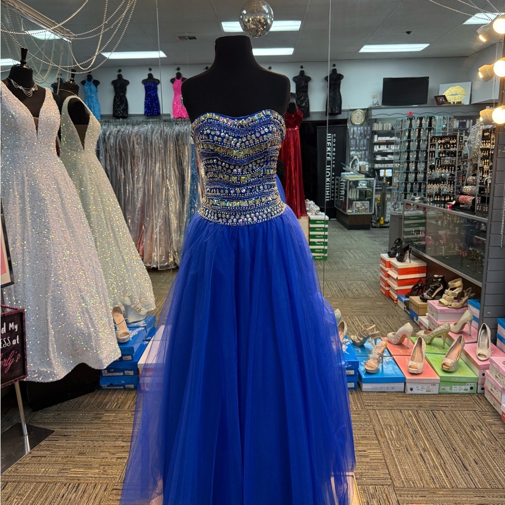 STUDIO 17 SZ-0 12536 BLUE PROM/FORMAL/PAGENT DRESS